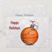 Basketbalspeler Kerstkaarten Feestdagenkaart (Voorkant / Achterkant)
