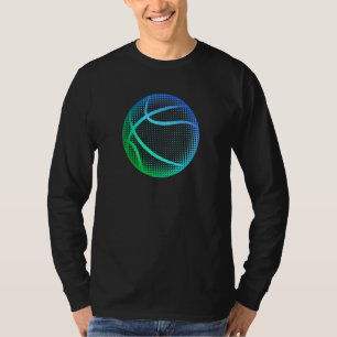 Basketbalspeler Kleurrijke Bball Coach Team Retro  T-shirt
