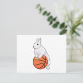 Basketbalspeler Konijn Basketbal Briefkaart (Staand voorkant)