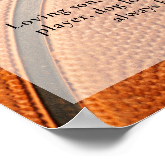 Basketbalspeler Life Celebration Fotobegrafenis Poster (Hoek)