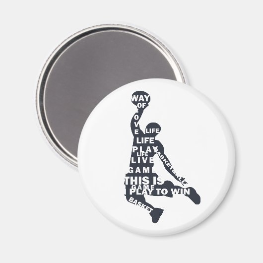 basketbalspeler magneet (Voorkant / Achterkant)