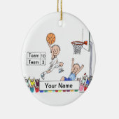 Basketbalspeler - Mannelijk Keramisch Ornament (Rechts)