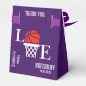 Basketbalspeler Meisje, Basketbal Meisje Team Bedankdoosjes (Achterkant)