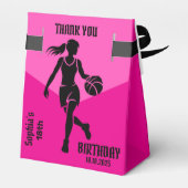 Basketbalspeler Meisje, Basketbal Meisje Team Bedankdoosjes (Achterkant)