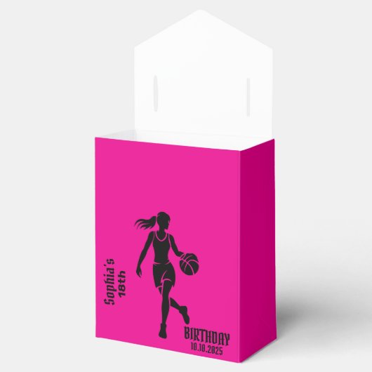 Basketbalspeler Meisje, Basketbal Meisje Team Bedankdoosjes (Geopend)