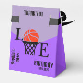 Basketbalspeler Meisje, Basketbal Meisje Team Bedankdoosjes (Achterkant)