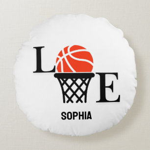 Basketbalspeler Meisje, Basketbal Meisje Verjaarda Rond Kussen