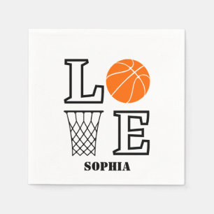 Basketbalspeler Meisje, Basketbal Meisje Verjaarda Servet