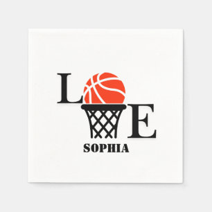 Basketbalspeler Meisje, Basketbal Meisje Verjaarda Servet