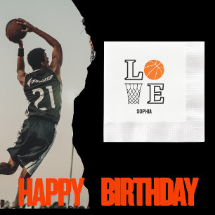 Basketbalspeler Meisje, Basketbal Meisje Verjaarda Servet