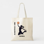 Basketbalspeler Meisje, Basketbal Meisje Verjaarda Tote Bag (Achterkant)