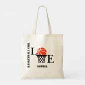 Basketbalspeler Meisje, Basketbal Meisje Verjaarda Tote Bag (Achterkant)