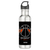 Basketbalspeler Meisje, Basketbal Meisje Verjaarda Waterfles (Voorkant)