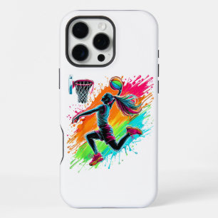 Basketbalspeler Meisje Basketballer iPhone 16 Pro Max Hoesje