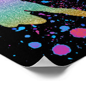 Basketbalspeler Meisje Coach Gradiënt Team Court Poster (Hoek)