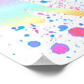 Basketbalspeler Meisje Coach Gradiënt Team Court Poster (Hoek)