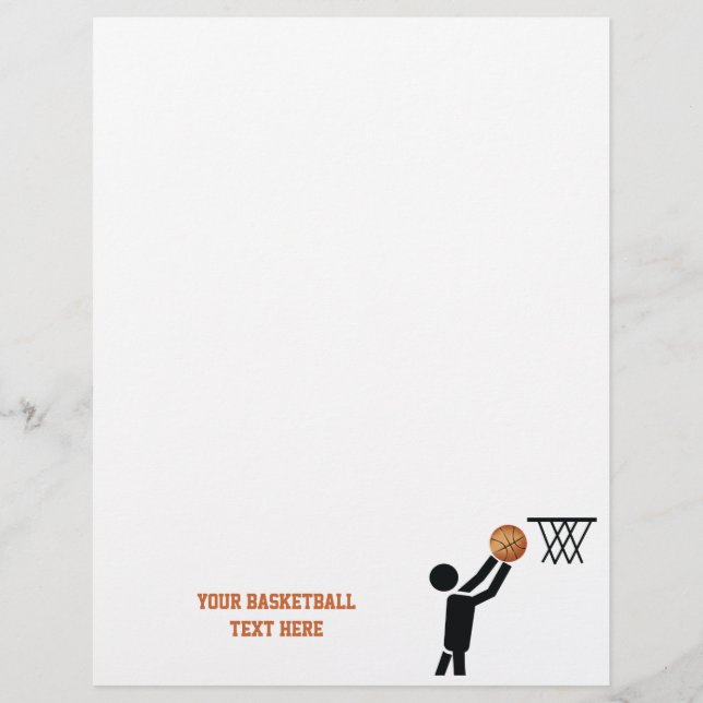 Basketbalspeler met bal aangepaste flyer (Voorkant)