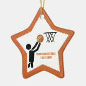 Basketbalspeler met balster keramisch ornament (Links)