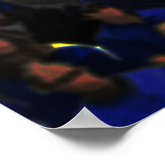 Basketbalspeler met Jouw naam en nummer Poster (Hoek)