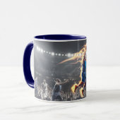 Basketbalspeler met op vuur Slam Dunk #2 Mok (Voorkant links)