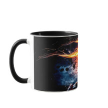 Basketbalspeler met op vuur Slam Dunk #4