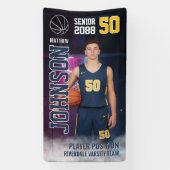 Basketbalspeler Middelbare School Seniorenavond Sp Spandoek (Verticaal)