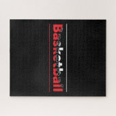 Basketbalspeler - Minimale geometrische boog Legpuzzel (Horizontaal)