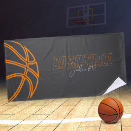 Basketbalspeler Naam Nummer Coach Sporthanddoek Strandlaken
