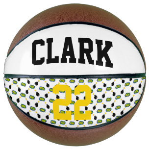 Basketbalspeler NAAM NUMMER Sport Superhero Basketbal