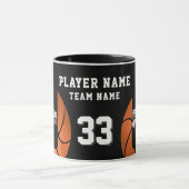 Basketbalspeler Naam Nummer Team 2 Foto's Mok (Midden)