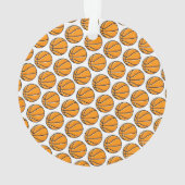 Basketbalspeler NAAM Sport NUMMER Hoops Fun Ornament (achterkant)