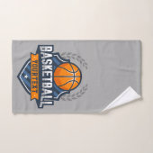 Basketbalspeler NAAM TOEVOEGEN Varsity School Team Bad Handdoek (Handdoek)