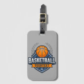 Basketbalspeler NAAM TOEVOEGEN Varsity School Team Bagagelabel (Voorkant (verticaal))