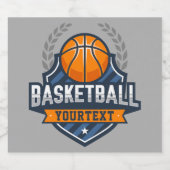 Basketbalspeler NAAM TOEVOEGEN Varsity School Team Bier Etiket (Enkel label)