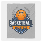 Basketbalspeler NAAM TOEVOEGEN Varsity School Team Fleece Deken