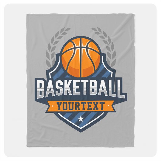 Basketbalspeler NAAM TOEVOEGEN Varsity School Team Fleece Deken