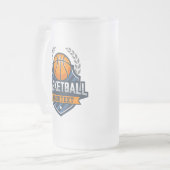 Basketbalspeler NAAM TOEVOEGEN Varsity School Team Matglas Bierpul (Voorkant links)