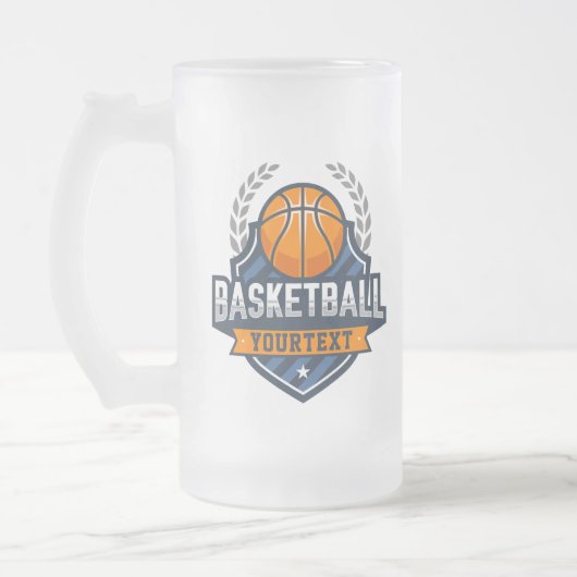 Basketbalspeler NAAM TOEVOEGEN Varsity School Team Matglas Bierpul (Links)