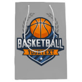 Basketbalspeler NAAM TOEVOEGEN Varsity School Team Medium Cadeauzakje (Voorkant)