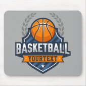 Basketbalspeler NAAM TOEVOEGEN Varsity School Team Muismat (Voorkant)