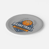 Basketbalspeler NAAM TOEVOEGEN Varsity School Team Papieren Bordje (Gekanteld)