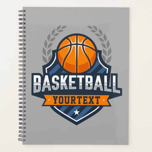 Basketbalspeler NAAM TOEVOEGEN Varsity School Team Planner (Voorkant)