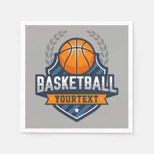 Basketbalspeler NAAM TOEVOEGEN Varsity School Team Servet