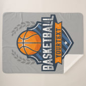 Basketbalspeler NAAM TOEVOEGEN Varsity School Team Sherpa Deken (Voorkant (horizontaal))