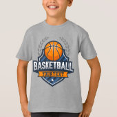 Basketbalspeler NAAM TOEVOEGEN Varsity School Team T-shirt (Voorkant)