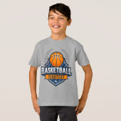 Basketbalspeler NAAM TOEVOEGEN Varsity School Team T-shirt (Voorkant volledig)