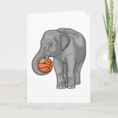 Basketbalspeler olifant Basketbal Kaart (Voorkant)
