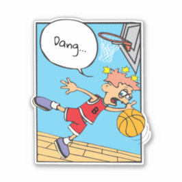Basketbalspeler op maat gesneden vinyl sticker