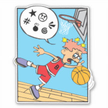 Basketbalspeler op maat gesneden vinyl sticker