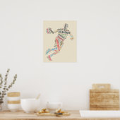 Basketbalspeler Poster (Keuken)
